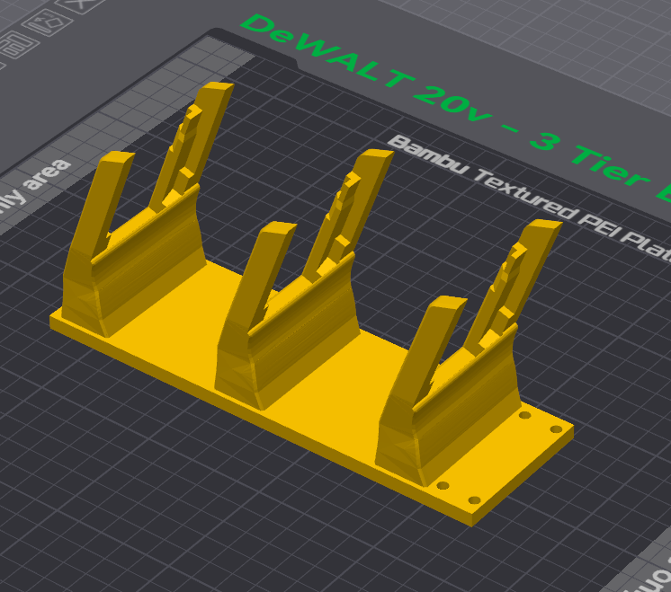 3-Tier | 20v DeWALT Battery Holder