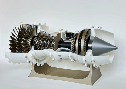 Low Bypass Turbofan Jet Engine | Standard Color